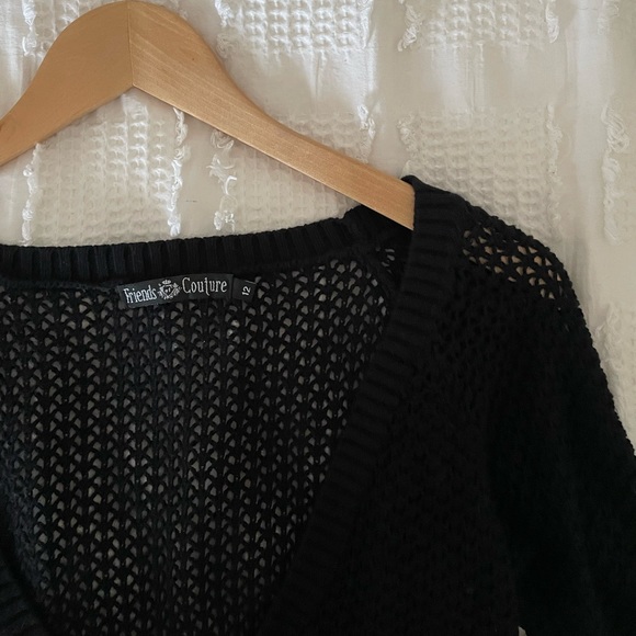 Friends of Couture angora/cotton cropped cardigan size 12 - Picture 4 of 9